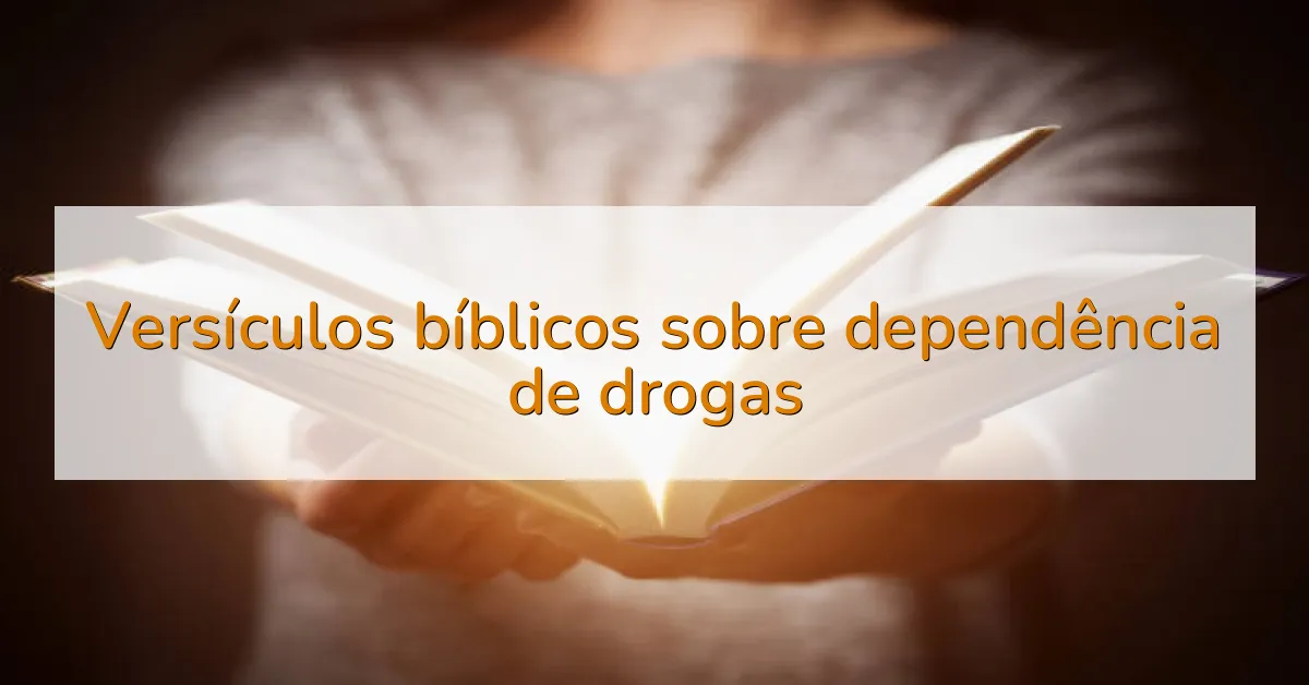 Versículos bíblicos sobre dependência de drogas