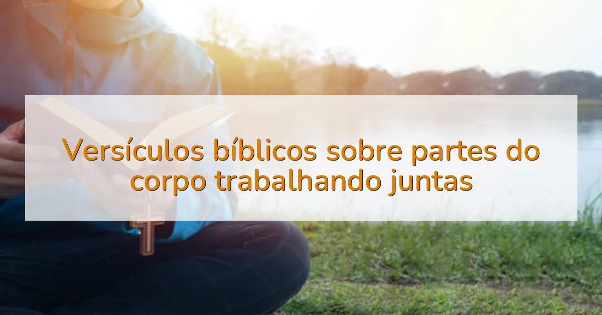 Versículos bíblicos sobre partes do corpo trabalhando juntas