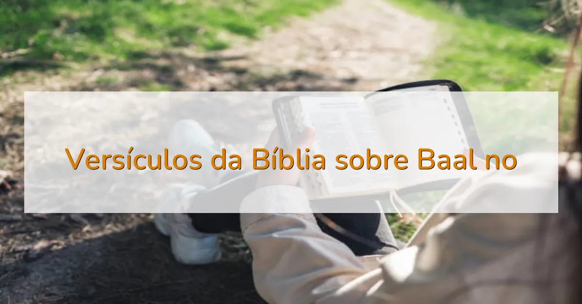 Versículos da Bíblia sobre Baal no