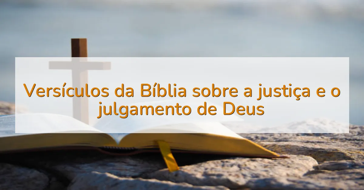 Versículos da Bíblia sobre a justiça e o julgamento de Deus