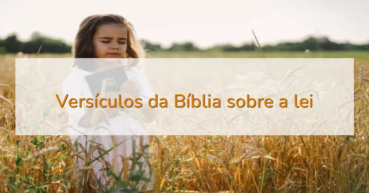 Versículos da Bíblia sobre a lei