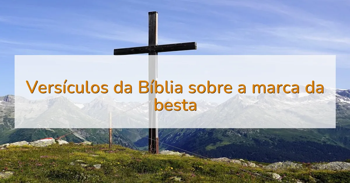 Versículos da Bíblia sobre a marca da besta