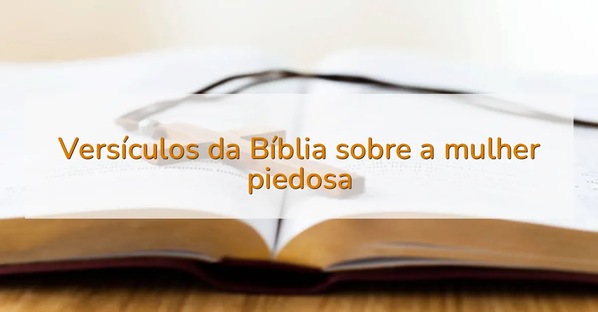 Versículos da Bíblia sobre a mulher piedosa