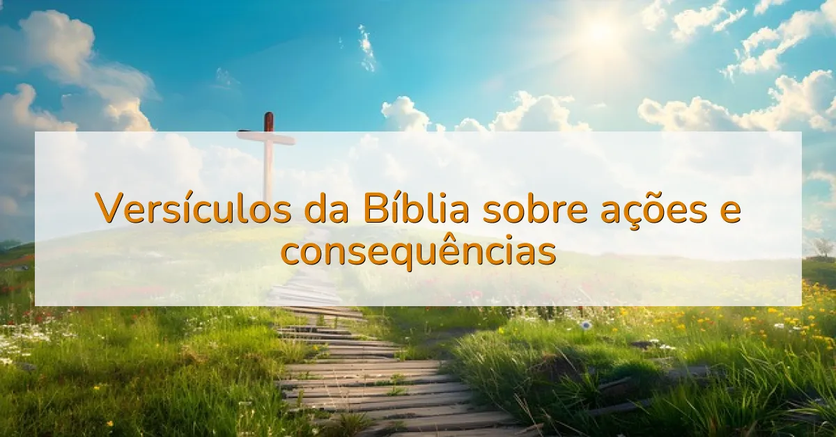 Versículos da Bíblia sobre ações e consequências