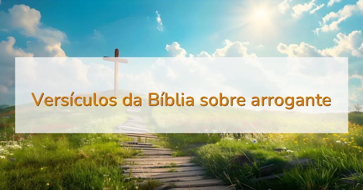 Versículos da Bíblia sobre arrogante