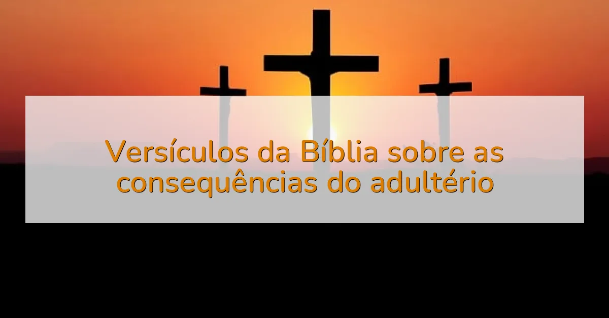 Versículos da Bíblia sobre as consequências do adultério