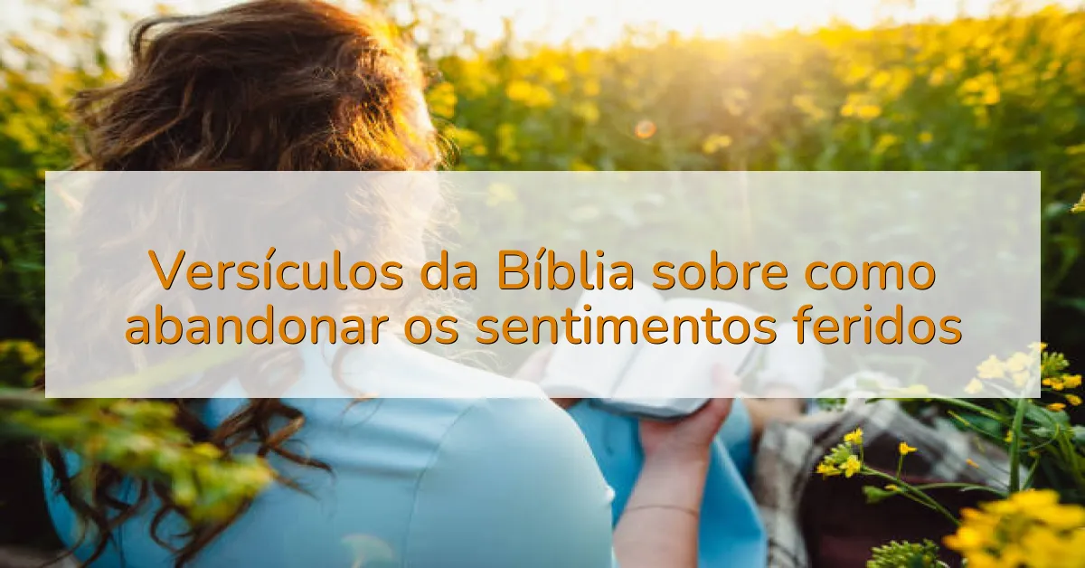 Versículos da Bíblia sobre como abandonar os sentimentos feridos