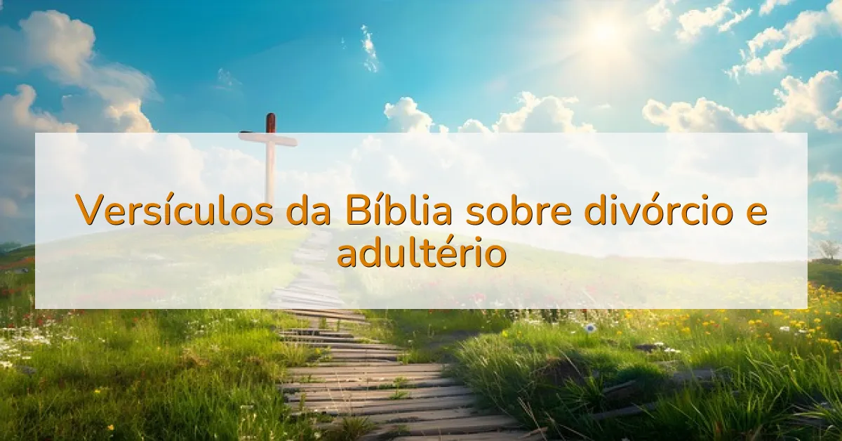 Versículos da Bíblia sobre divórcio e adultério