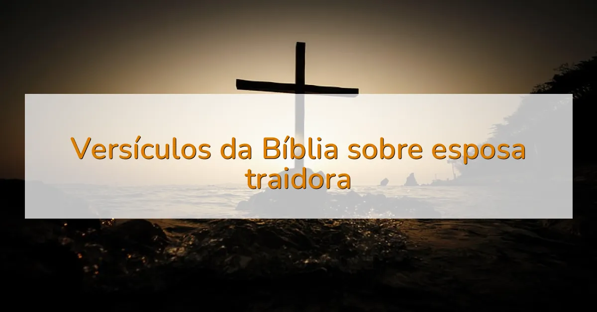 Versículos da Bíblia sobre esposa traidora