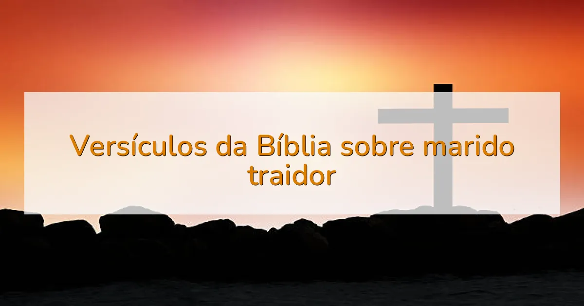 Versículos da Bíblia sobre marido traidor
