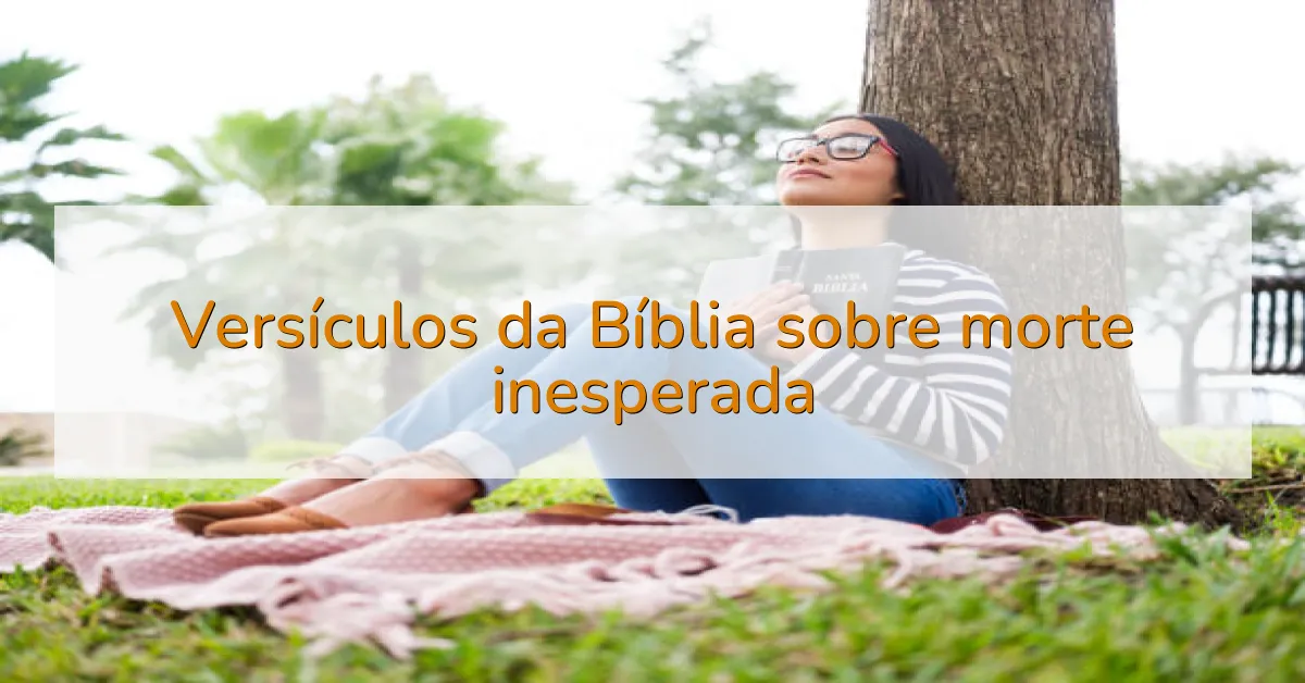 Versículos da Bíblia sobre morte inesperada