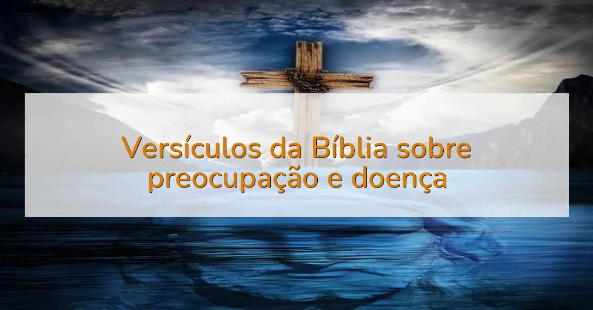 Versículos da Bíblia sobre preocupação e doença