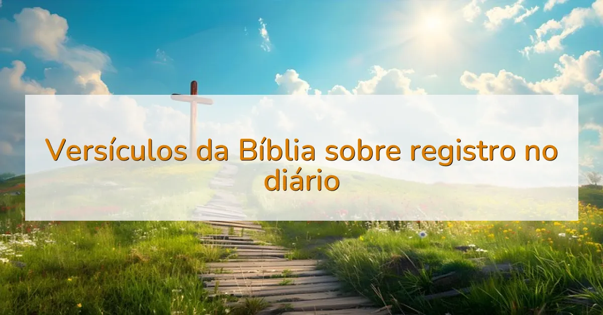 Versículos da Bíblia sobre registro no diário