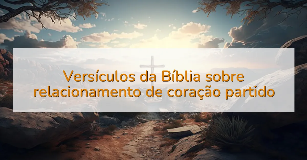 Versículos da Bíblia sobre relacionamento de coração partido