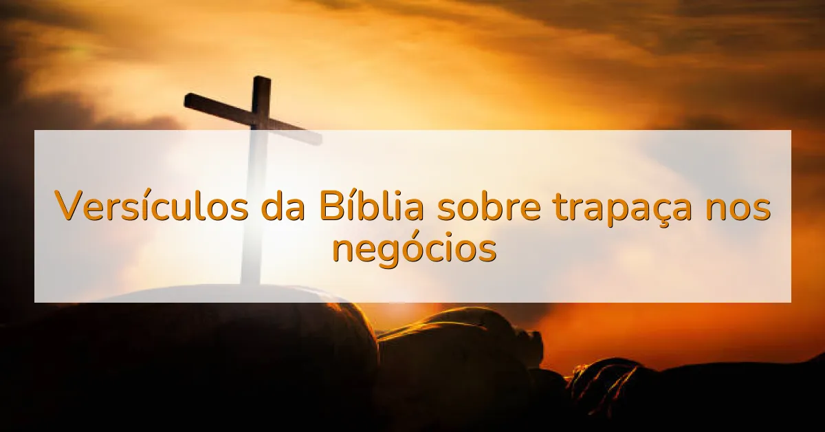 Versículos da Bíblia sobre trapaça nos negócios