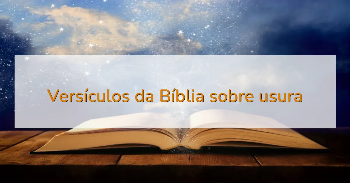 Versículos da Bíblia sobre usura