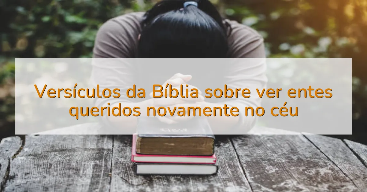 Versículos da Bíblia sobre ver entes queridos novamente no céu